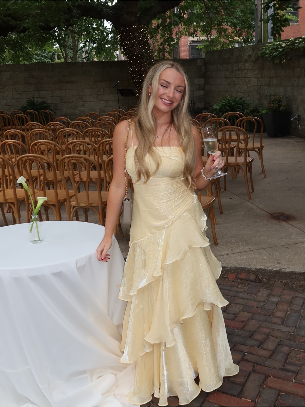 Hellomolly peachy glow maxi dress